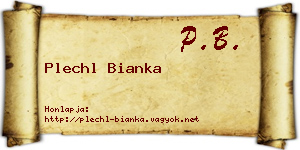 Plechl Bianka névjegykártya